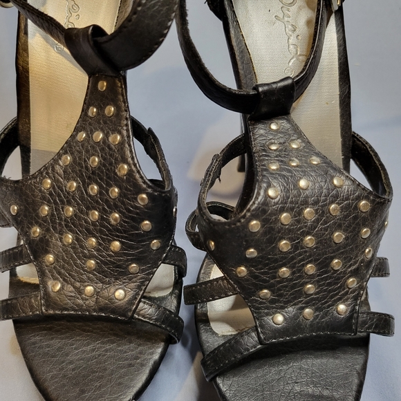 Quipid black studded Gladiator platform heels - Picture 6 of 13